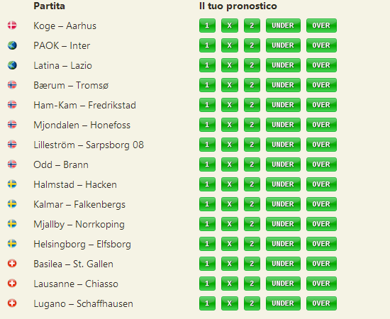 pronostici misti