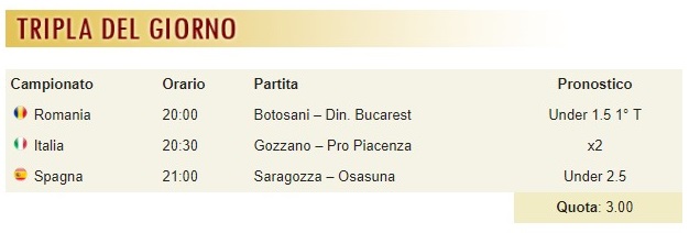 pronostici di oggi