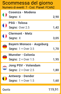 pronostici di oggi