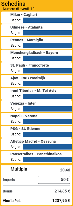 pronostici di oggi