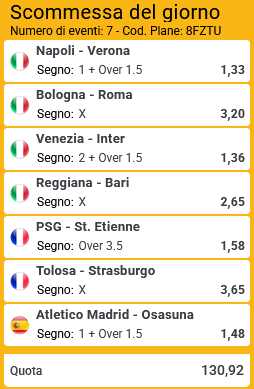 pronostici di oggi