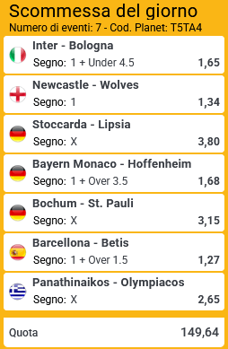 pronostici di oggi