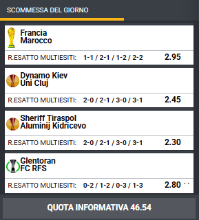 pronostici di oggi