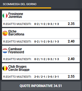pronostici di oggi