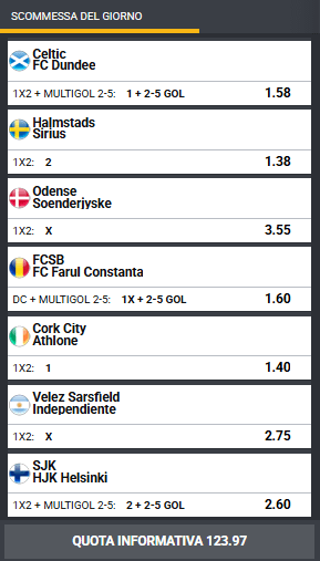 pronostici di oggi