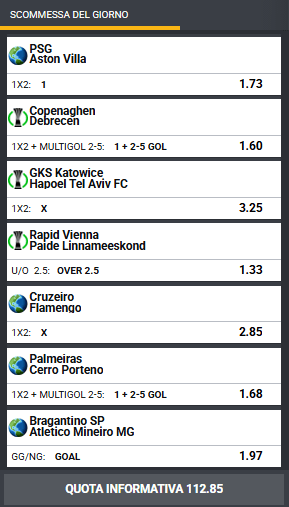 pronostici di oggi