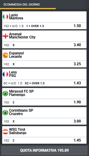 pronostici di oggi