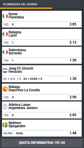 pronostici di oggi